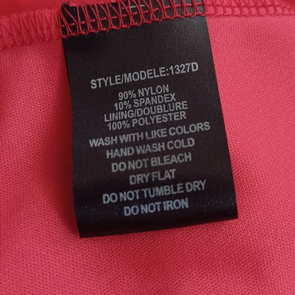 2/$50 Coral Red Lace Dress - Size Small - Picture 6 of 6